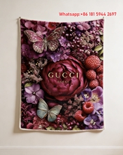 Gucci Dark Floral & Butterfly Throw blankets Gucci Berry & Peony Tapestry IMG_2814